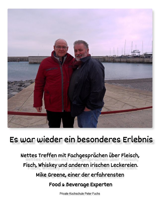 Kochlehrer Peter Fuchs mit Food Manager Mike Greene
